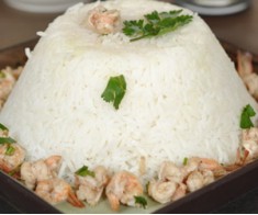 Garlic Shrimps with Boiled Rice